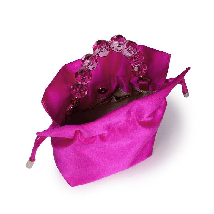 Roberta Gandolfi Sirenetta Tulip mini secchiello in raso di seta e manico gioiello Outlet