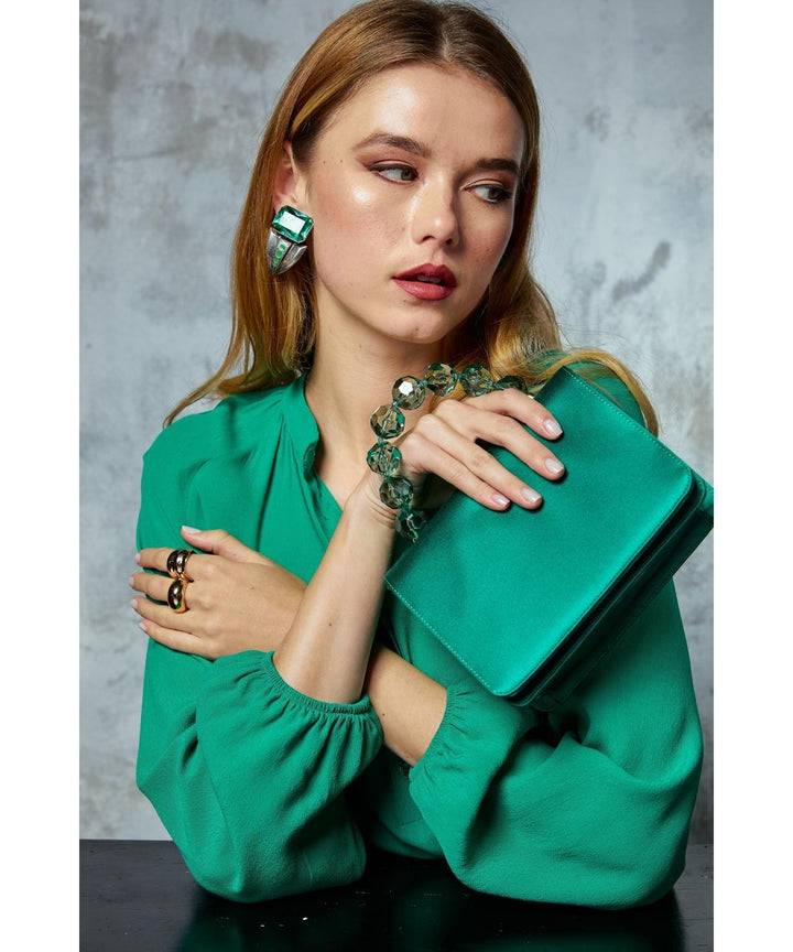 Roberta Gandolfi Sirenetta Mini bag in raso di seta e manico gioiello Vendite Flash