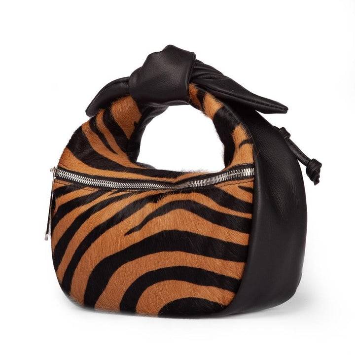Roberta Gandolfi Bunny Pony mini bag in pony stampa animalier e finiture in pelle di vitello con tracolla staccabile Moda