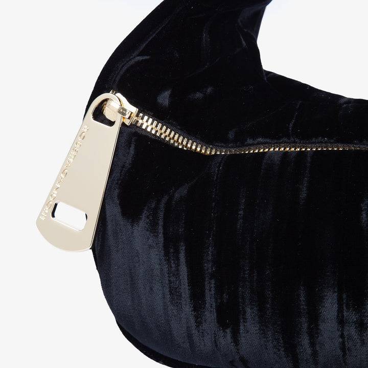 Roberta Gandolfi Bunny Velvet borsa a mano con tracolla staccabile in velluto plissè 2025