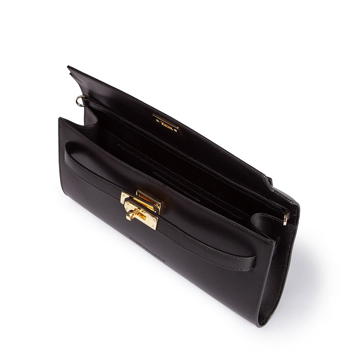 Roberta Gandolfi Jade cluch borsa in pelle con chiusura manico retrattile e tracolla staccabile e regolabile Promozione