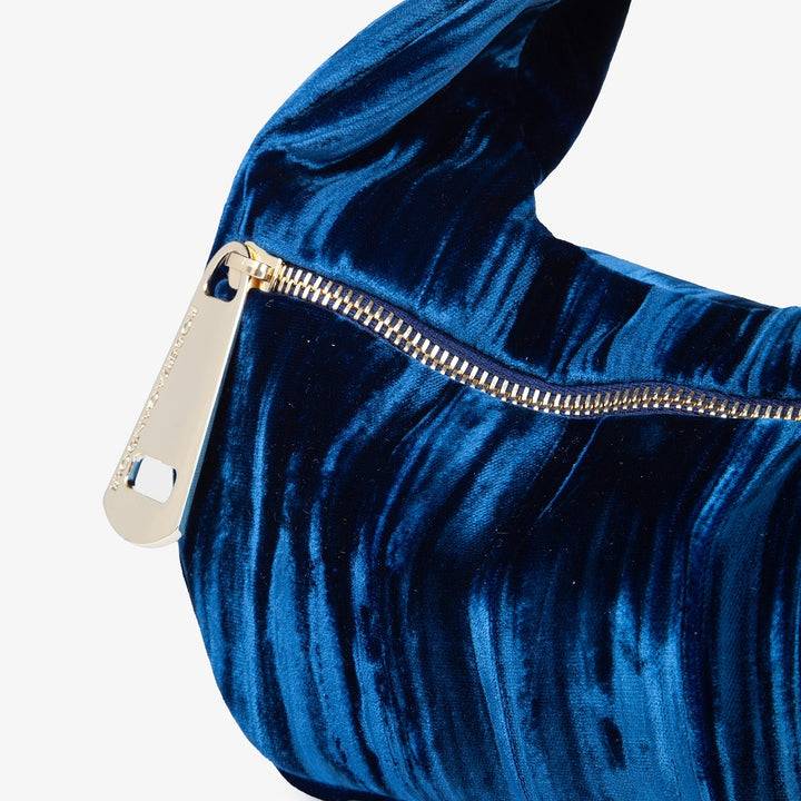 Roberta Gandolfi Bunny Velvet borsa a mano con tracolla staccabile in velluto plissè Novità