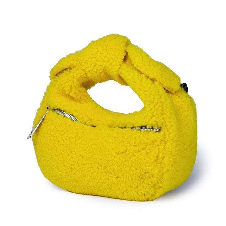 Roberta Gandolfi Bunny Teddy mini bag in shearling con tracolla in pelle staccabile Sconto