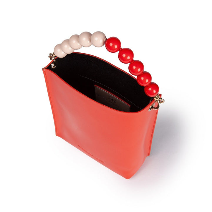 Roberta Gandolfi Zoe mini bag in pelle bicolor e manico gioiello Vendita Calda