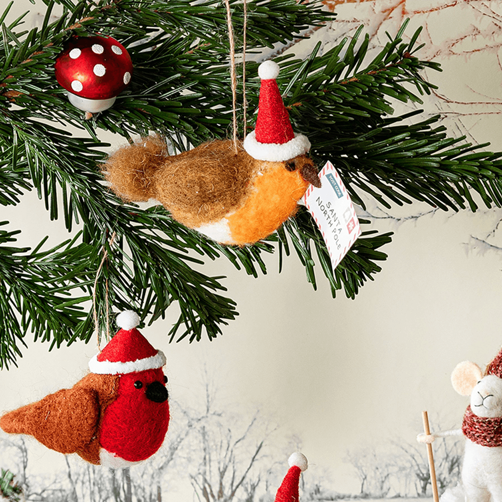 Sbam Design Uccellino di Natale in feltro con letterina In Linea
