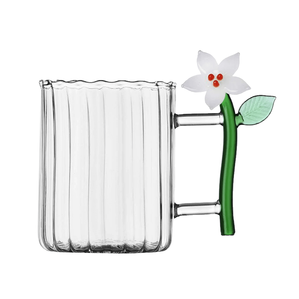 Sbam Design Tazza in vetro – Christmas Flowers Prezzo Ridotto