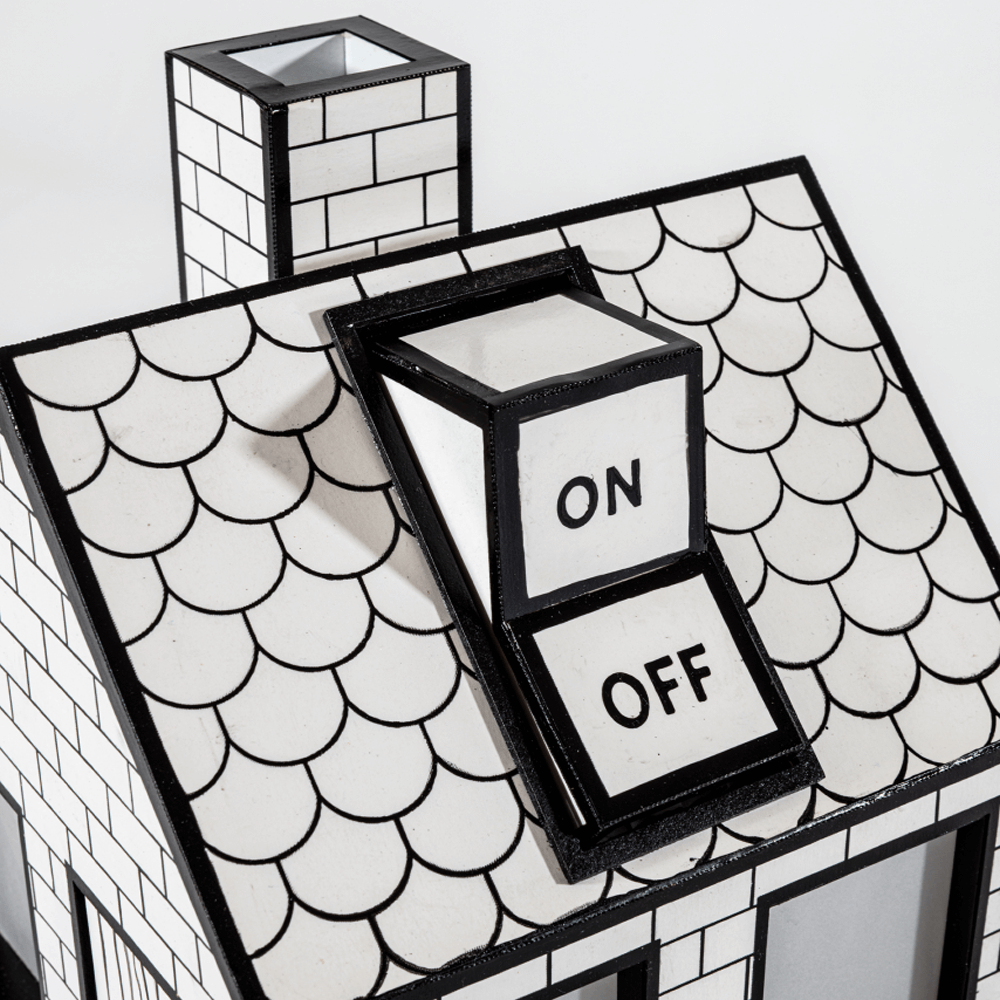 Sbam Design On Off Lamp – Lampada da tavolo in carta riciclata Vendite Flash