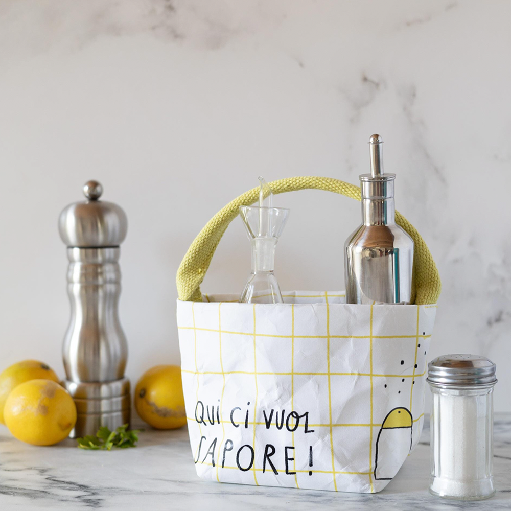 Sbam Design Cestino porta condimenti “Qui ci vuole un pò di sapore” Nuovo