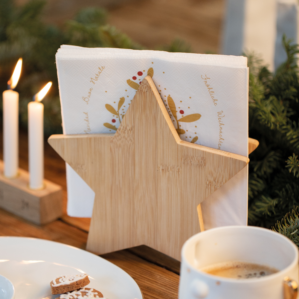 Sbam Design Portatovaglioli in legno – Stella Promozione