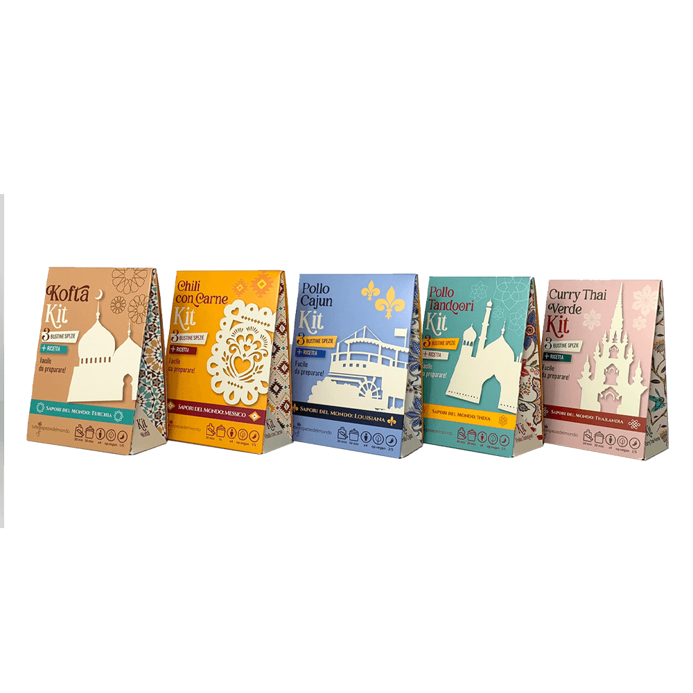 Sbam Design Box di cinque kit ricette del mondo Prezzo Ridotto