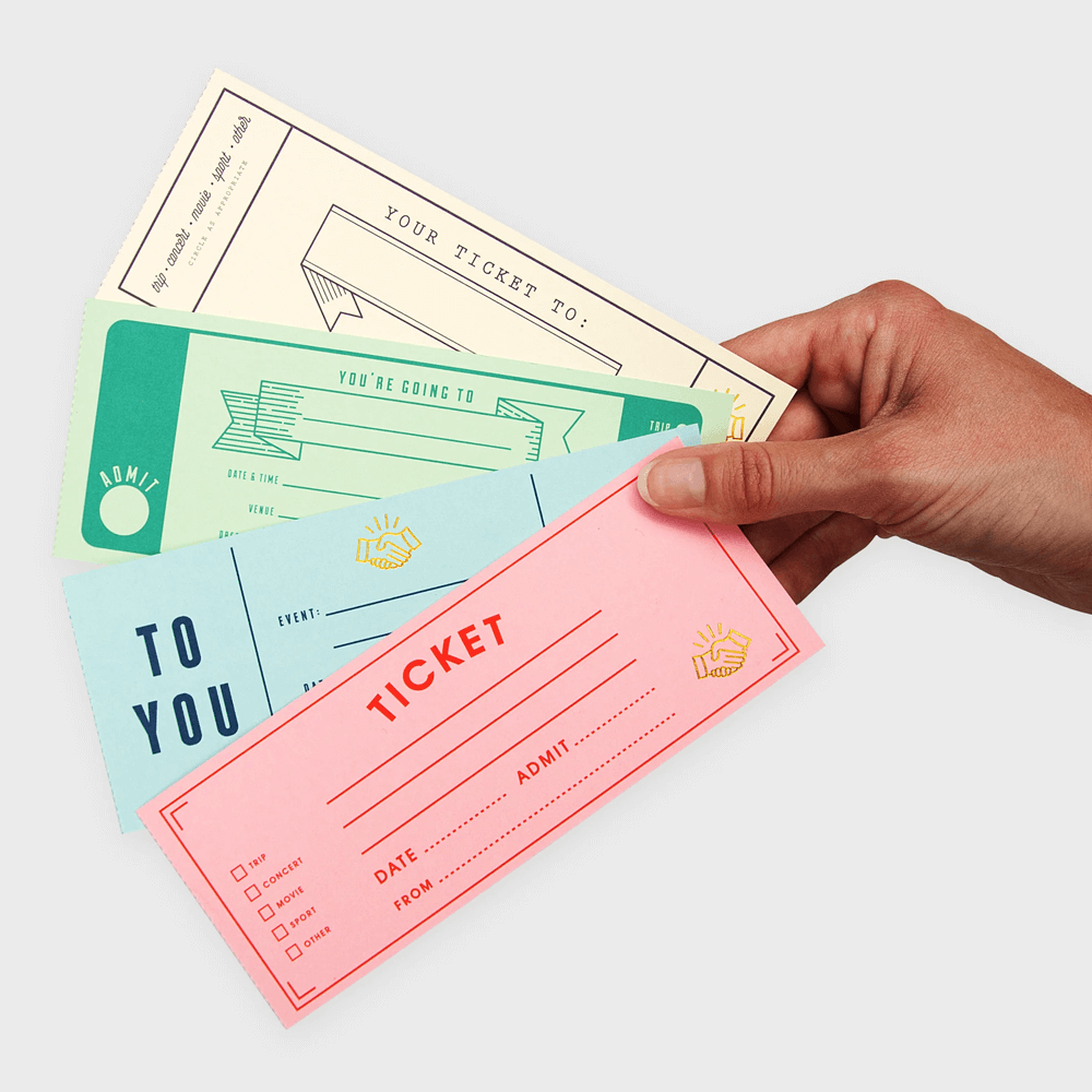 Sbam Design Blocchetto di tickets buoni regalo Presa