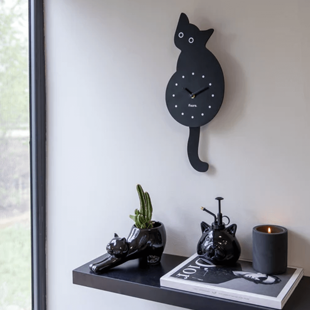 Sbam Design Orologio da parete – Gatto nero Economico
