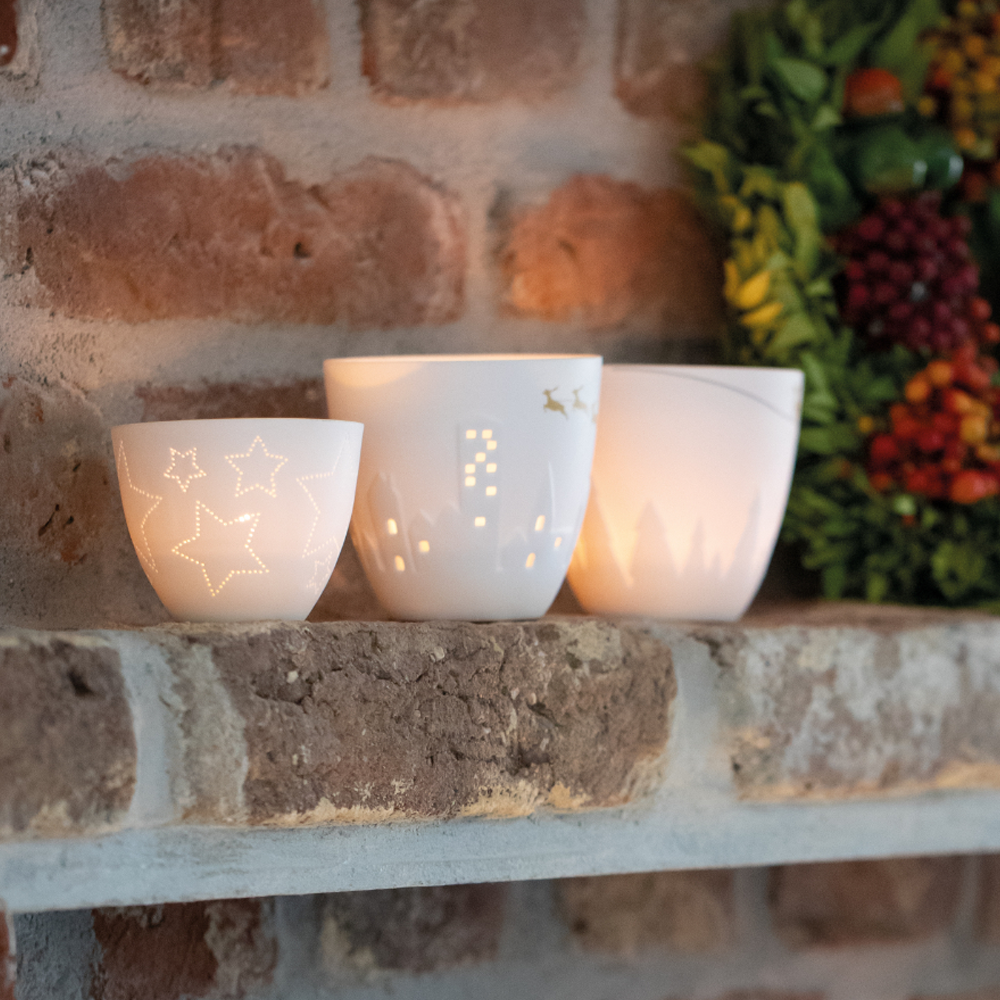 Sbam Design Porta candela in porcellana – slitta babbo natale Saldi Di Fabbrica