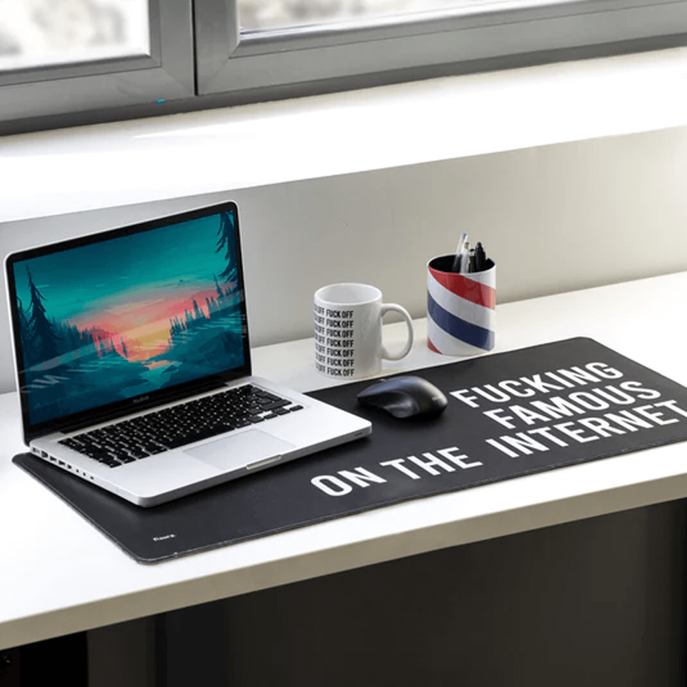 Sbam Design Tappetino mouse grande – Fucking famous on the internet Vendita