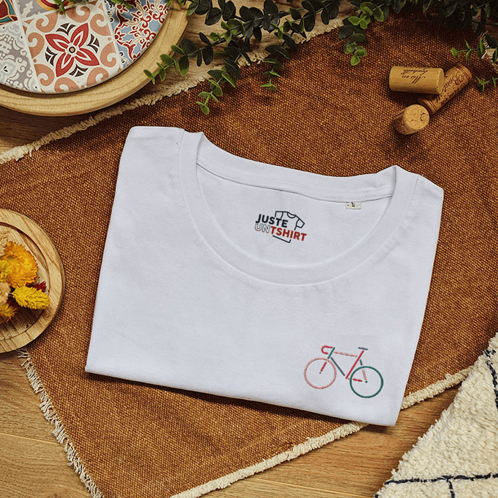 Sbam Design T-Shirt ricamata – bicicletta Shopping Online
