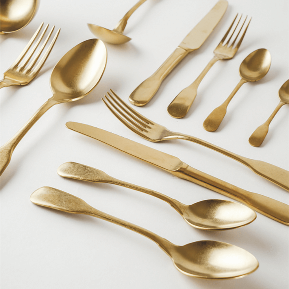 Sbam Design Posate Brick Lane – finitura gold Promozione