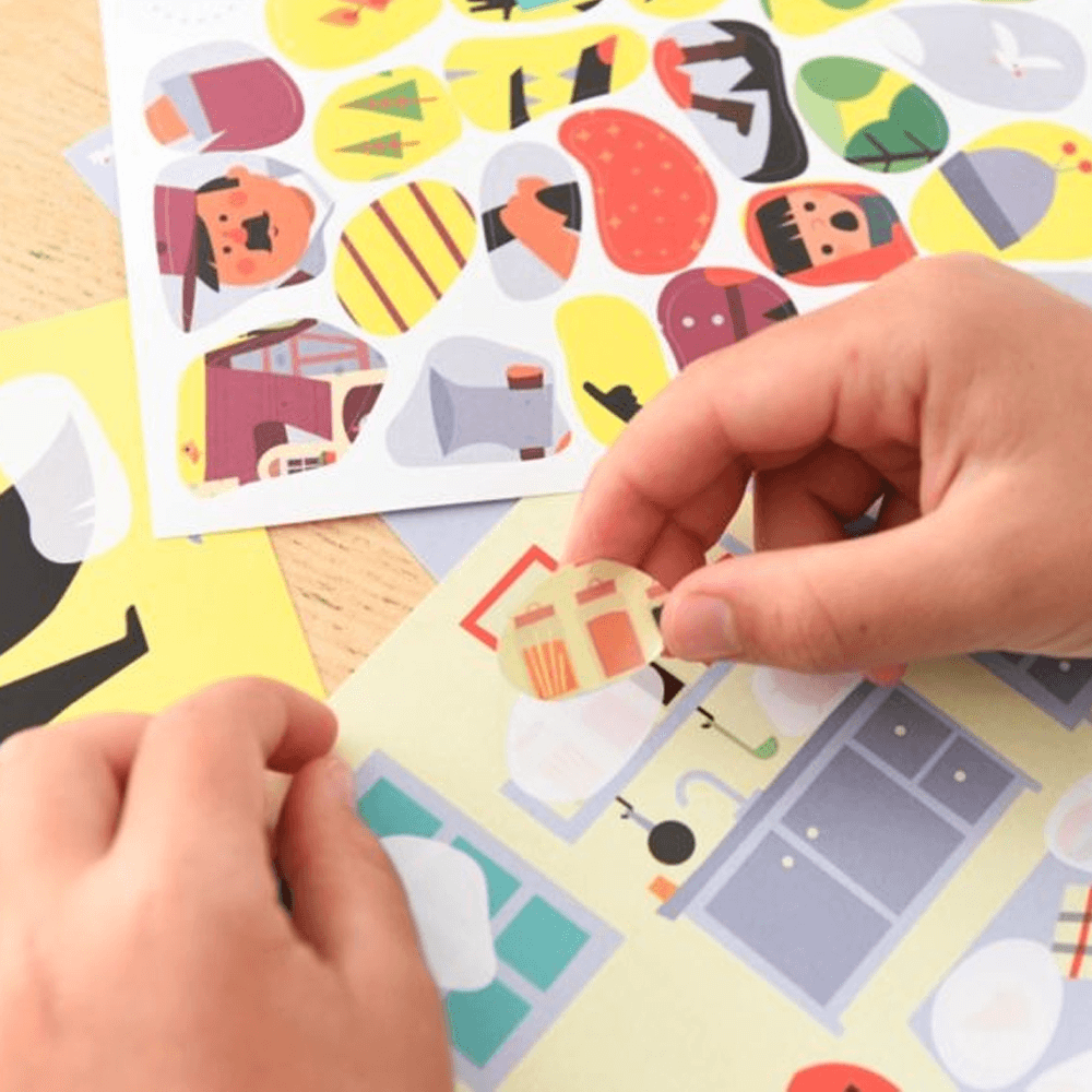 Sbam Design Cards con stickers – riccioli d’ oro e i tre orsi Economico
