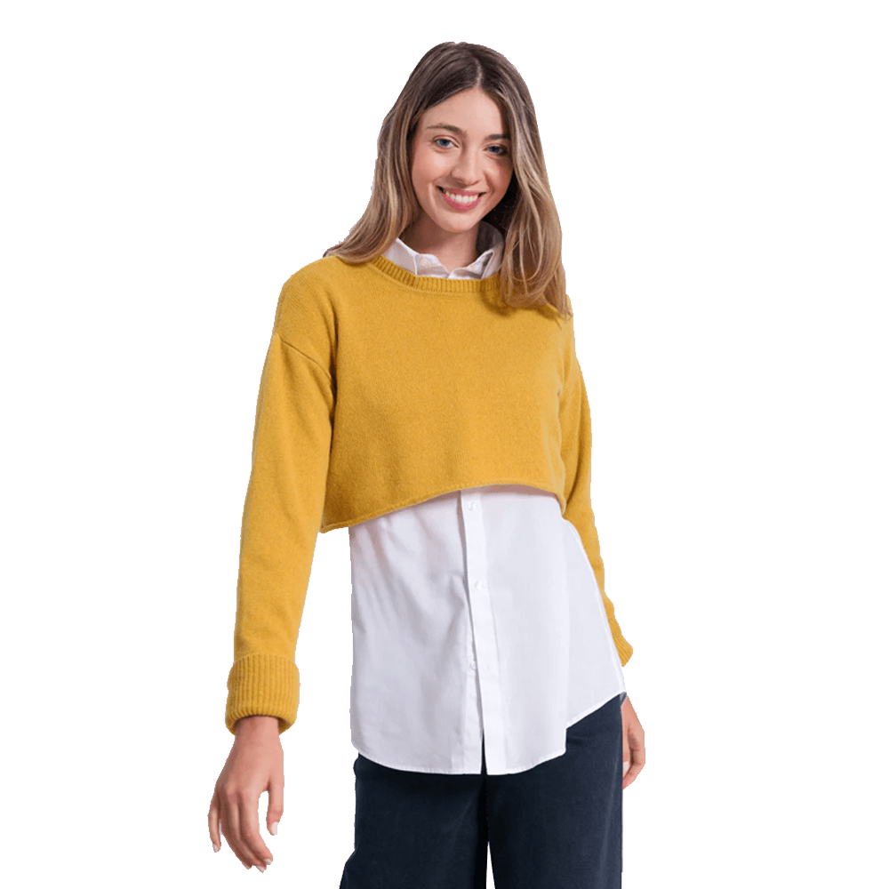 Sbam Design Maglioncino corto in Cashmere Rigenerato – Gilda Sconto
