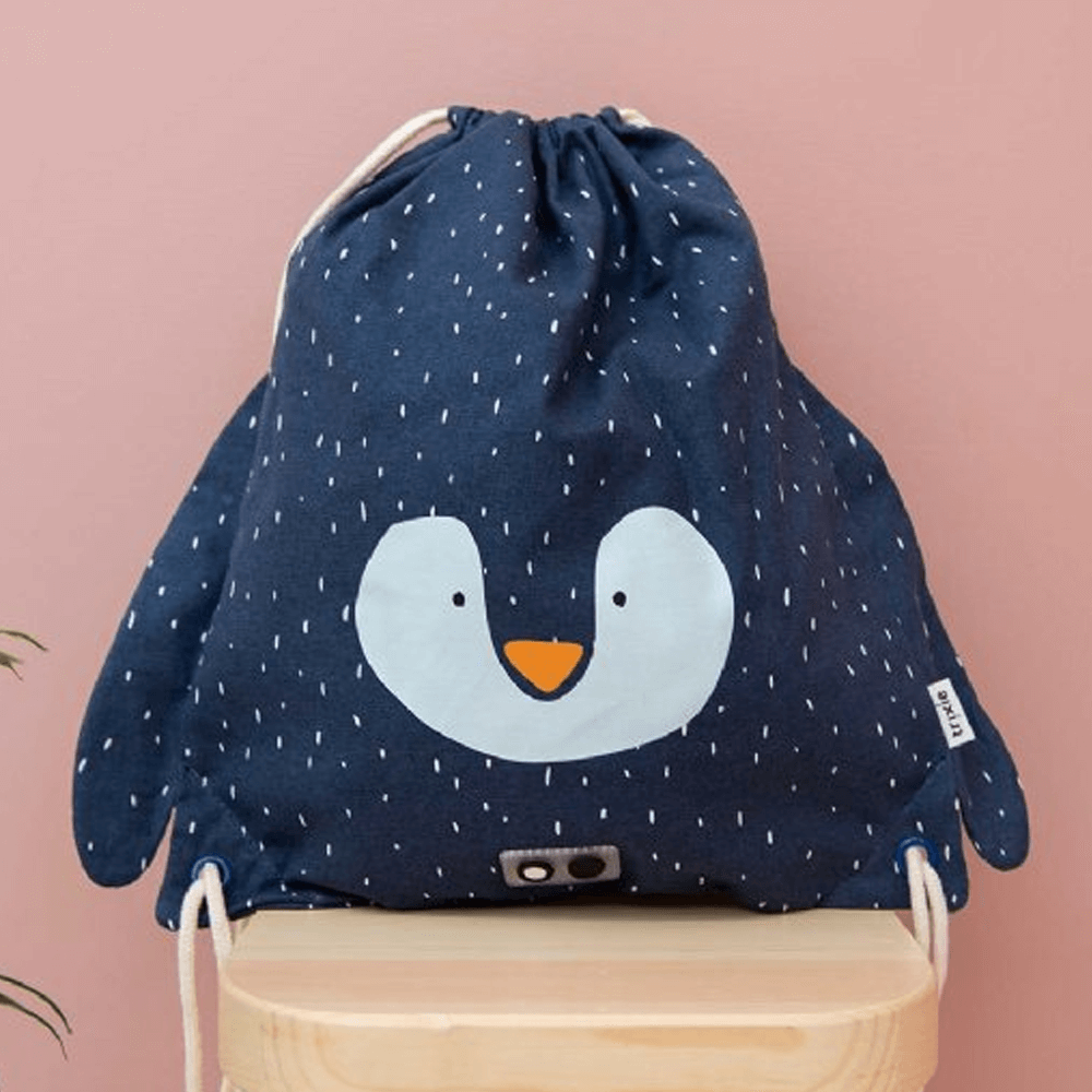 Sbam Design Sacca zainetto in tessuto per bambini – Pinguino Offerta