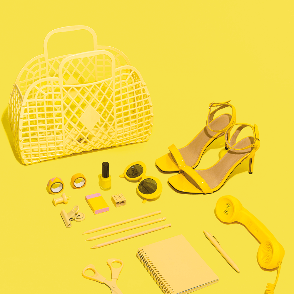 Sbam Design Borsa in plastica colorata – Retro Basket Liquidazione