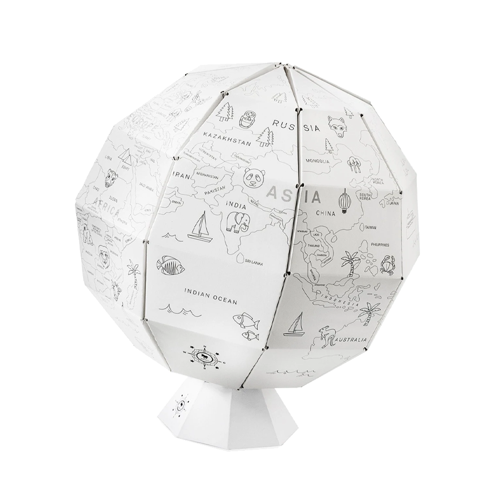 Sbam Design Mappamondo in cartone da colorare Rilascio limitato