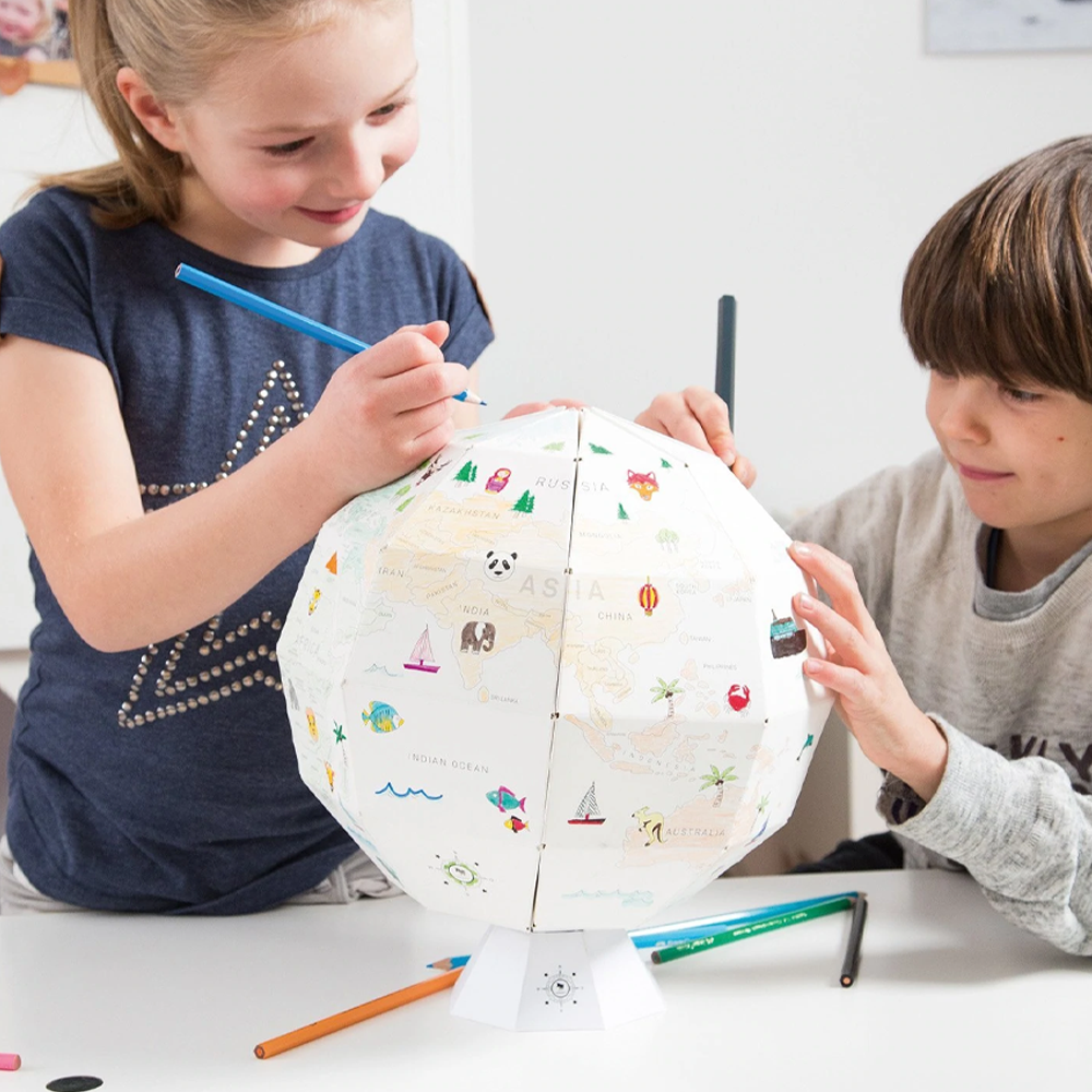 Sbam Design Mappamondo in cartone da colorare Rilascio limitato