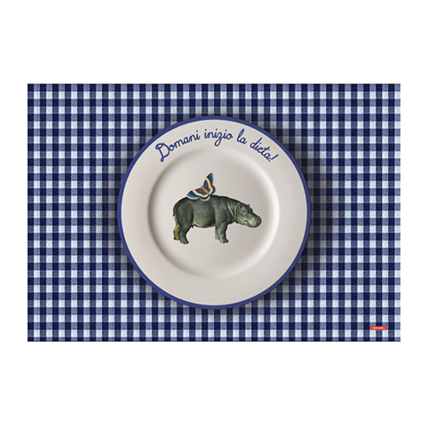 Sbam Design Tovaglietta lavabile Mangia e Impara – Blu chiaro Affare Del Giorno