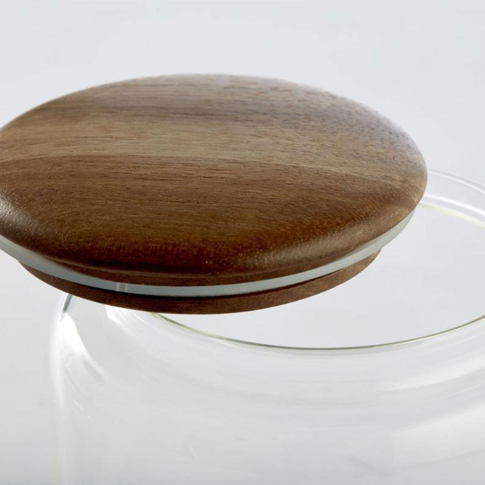 Sbam Design Barattolo in vetro con tappo in legno di acacia In Vendita