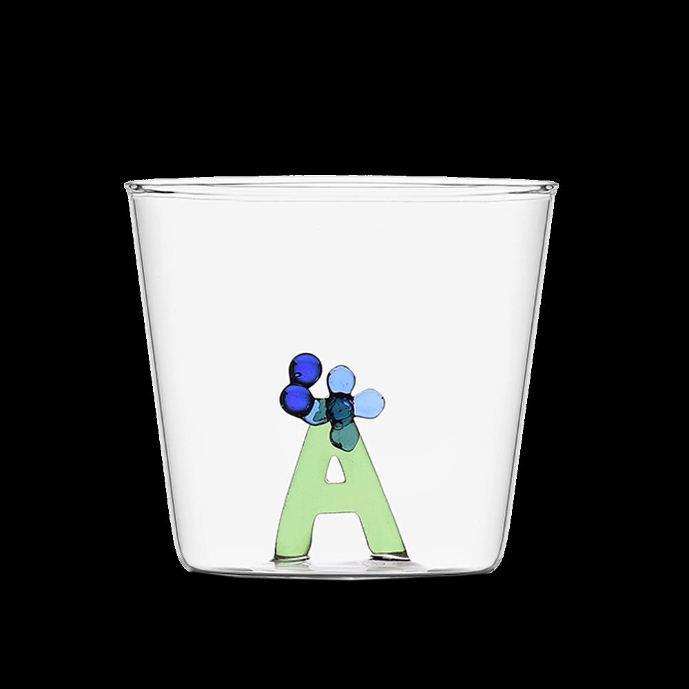 Sbam Design Tumbler Alfabeto Fiorito – bicchiere in vetro Vendite Flash
