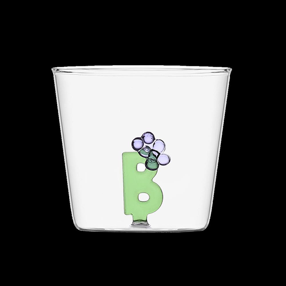 Sbam Design Tumbler Alfabeto Fiorito – bicchiere in vetro Vendite Flash