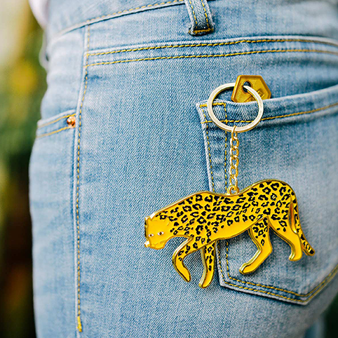 Sbam Design Portachiavi oversized Leopardo Spedizione gratuita