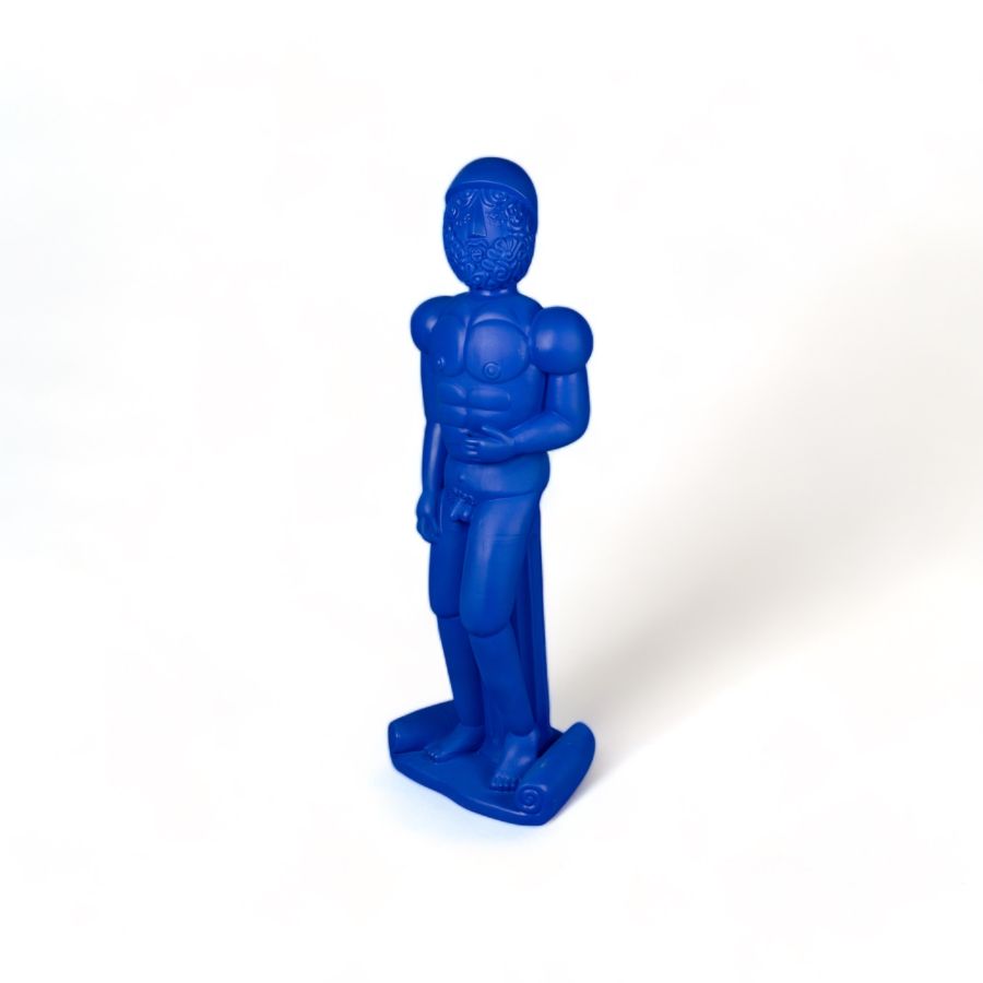 Seletti Terracotta Statue Helmet Blue Italy