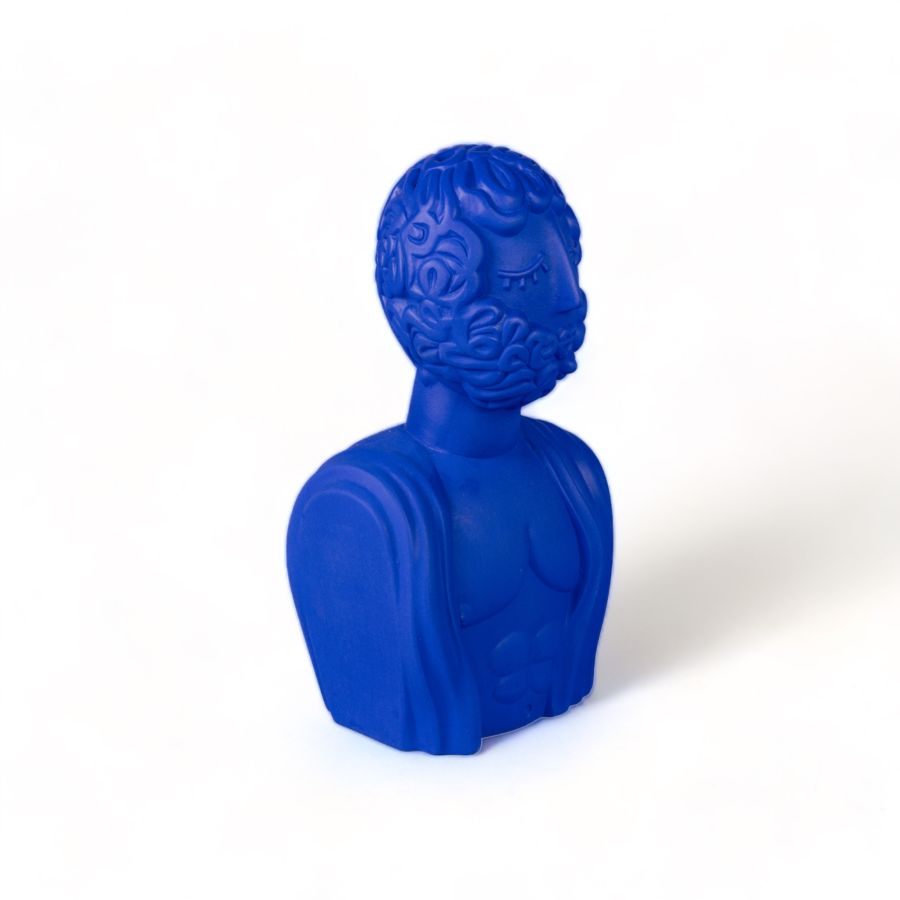 Seletti Terracotta Bust Man Blue In Linea
