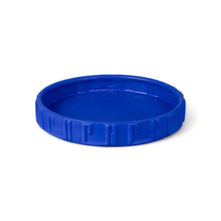 Seletti Terracotta Vase with Saucer Greca Blue Nuovo