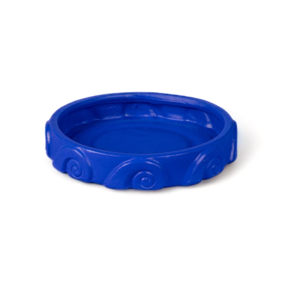 Seletti Terracotta Vase with Saucer Onda Blue Vendita