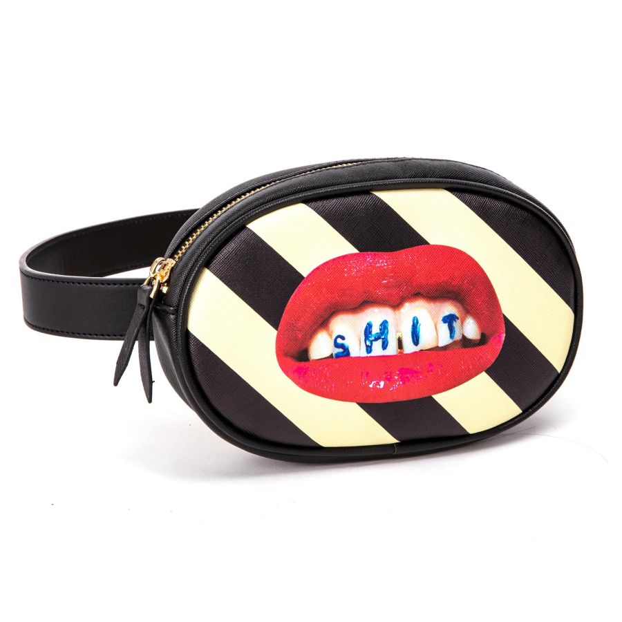 Seletti Waist Bag Shit Striped Prezzo Ridotto