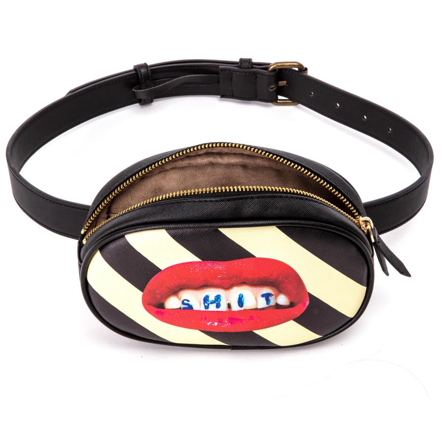 Seletti Waist Bag Shit Striped Prezzo Ridotto