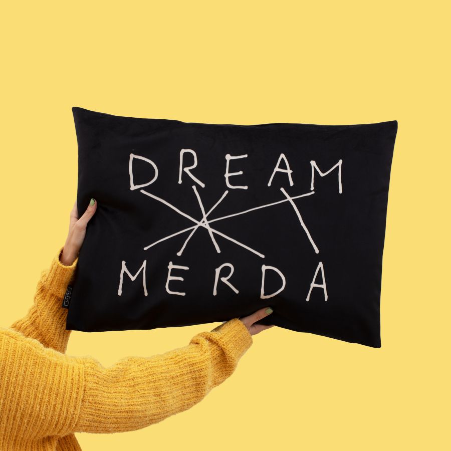 Seletti Cushion Dream-Merda Black Outlet
