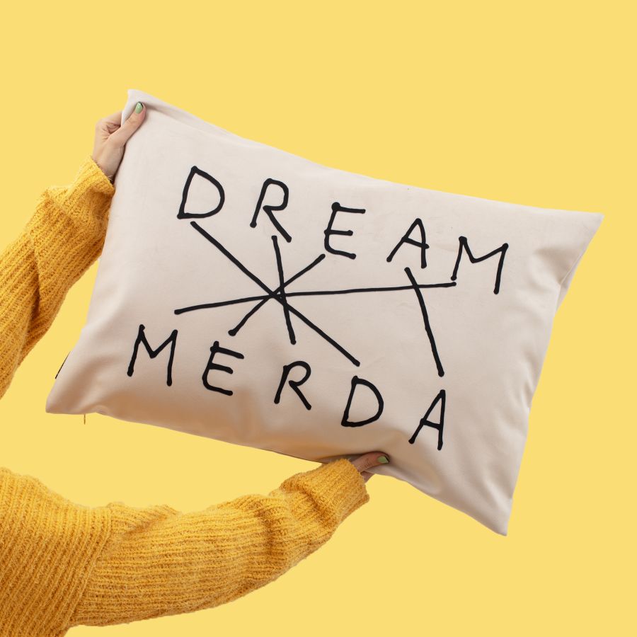 Seletti Cushion Dream-Merda Black In Vendita