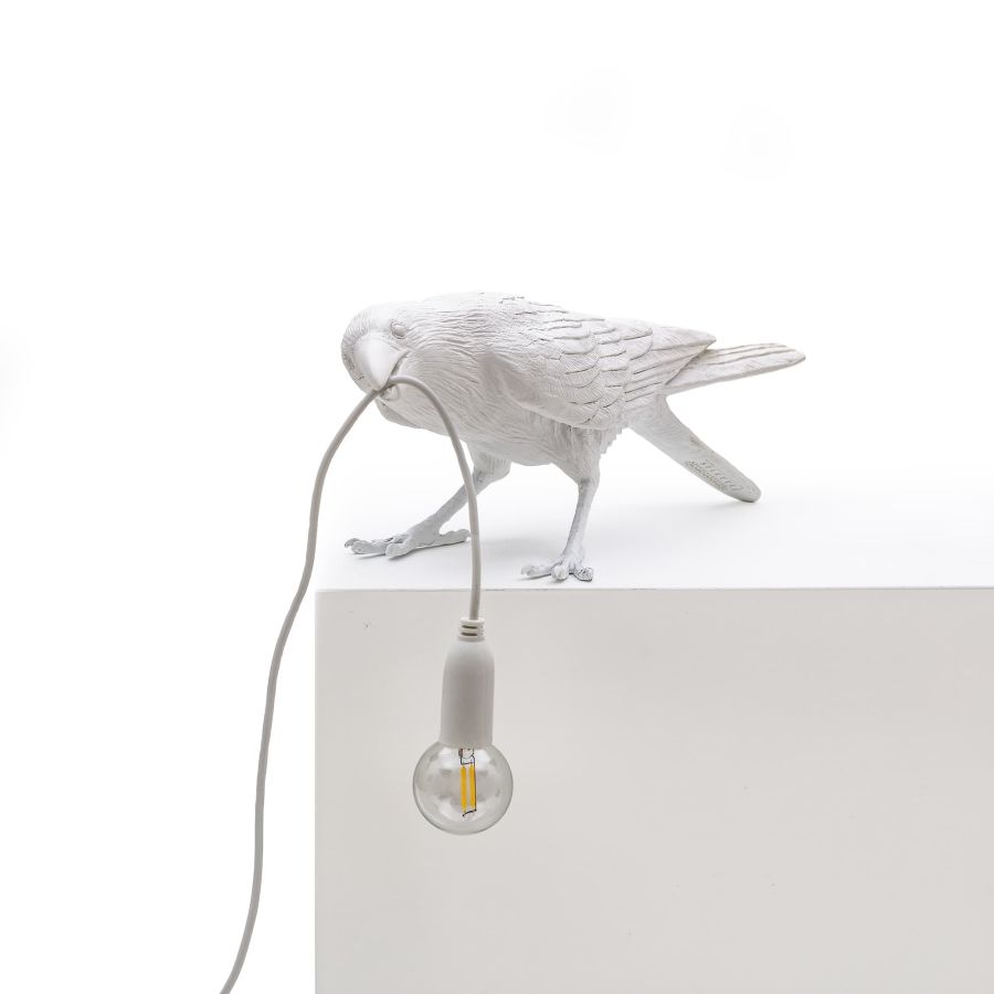 Seletti Bird Lamp White Playing OUTDOOR Comprane uno, ottenene uno gratis