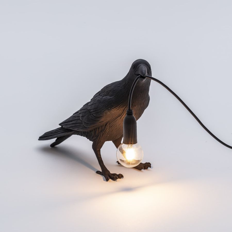 Seletti Bird Lamp Black Waiting Sconti VIP