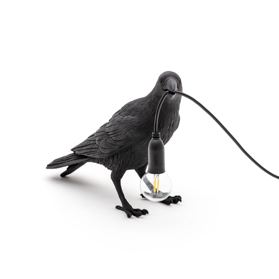 Seletti Bird Lamp Black Waiting Sconti VIP