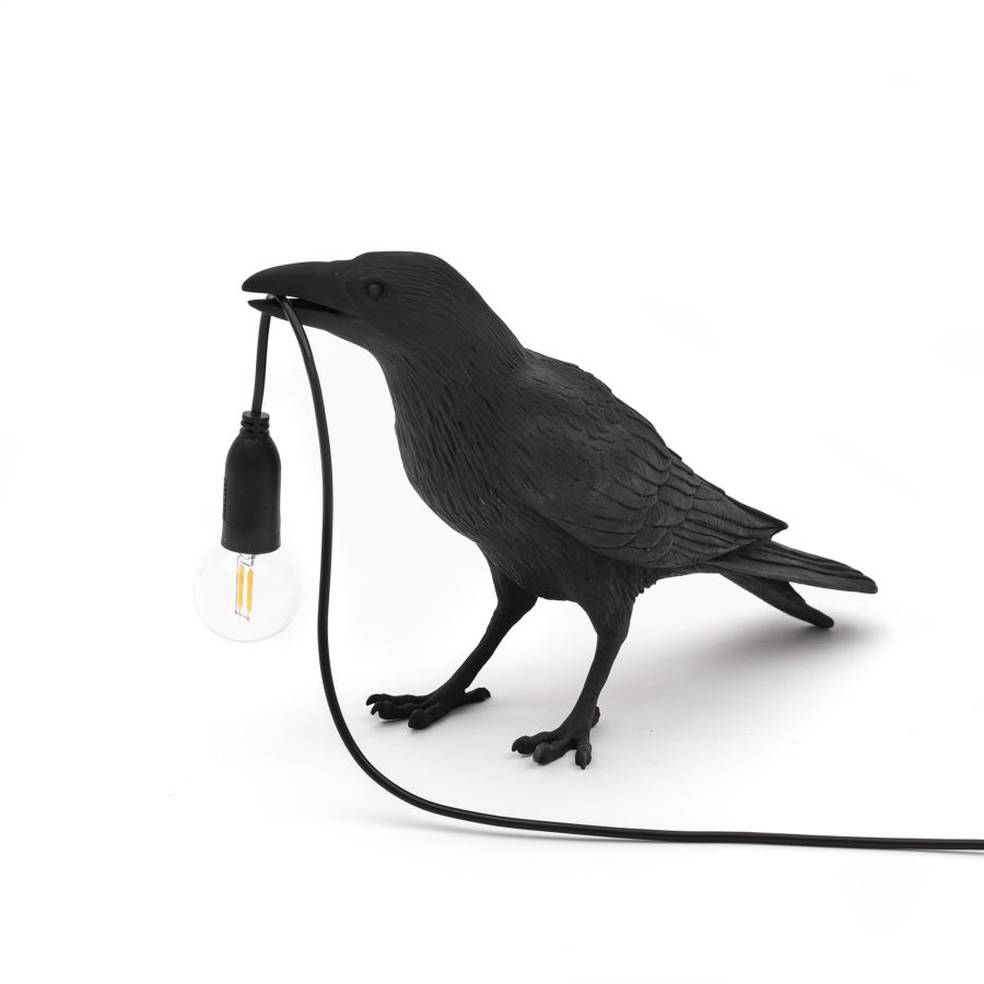 Seletti Bird Lamp Black Waiting Sconti VIP