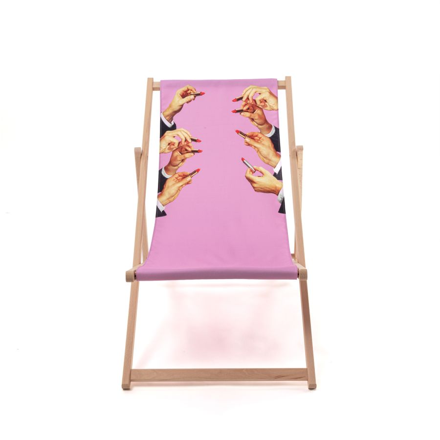 Seletti Deck Chair Lipstick Pink Officina