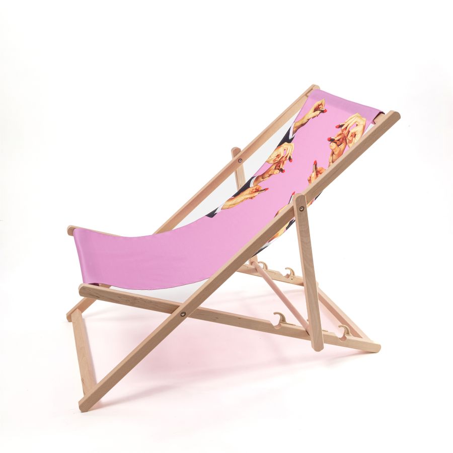 Seletti Deck Chair Lipstick Pink Officina