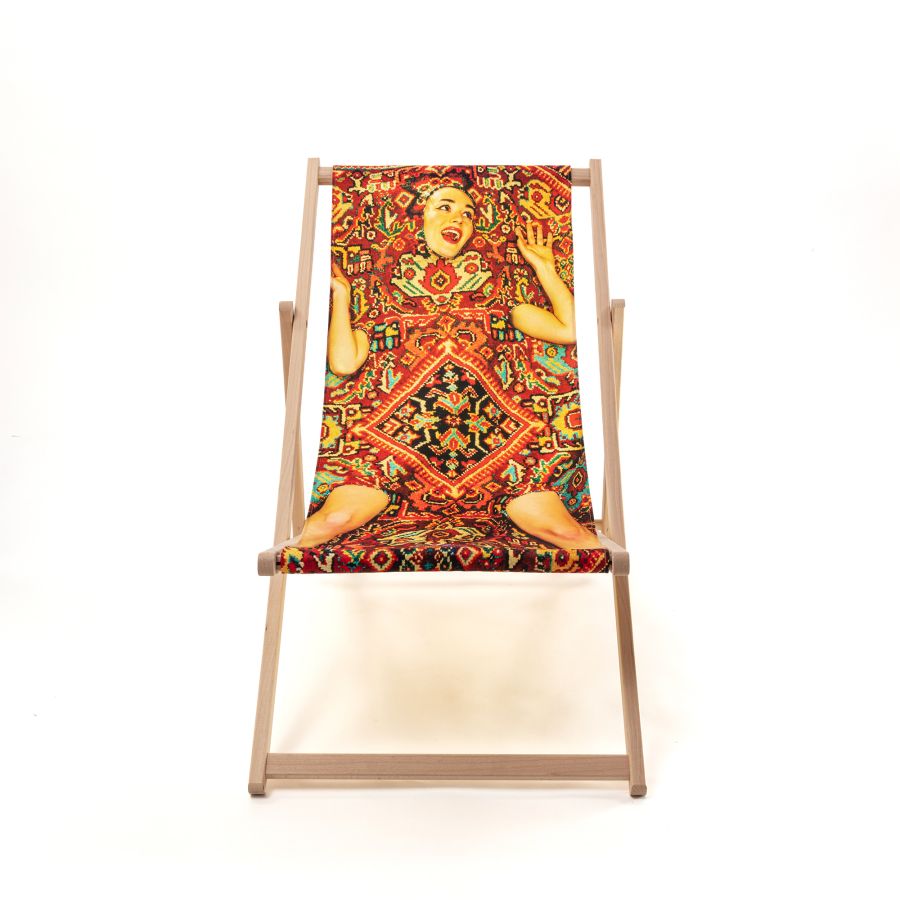 Seletti Deck Chair Lady On Carpet Italy