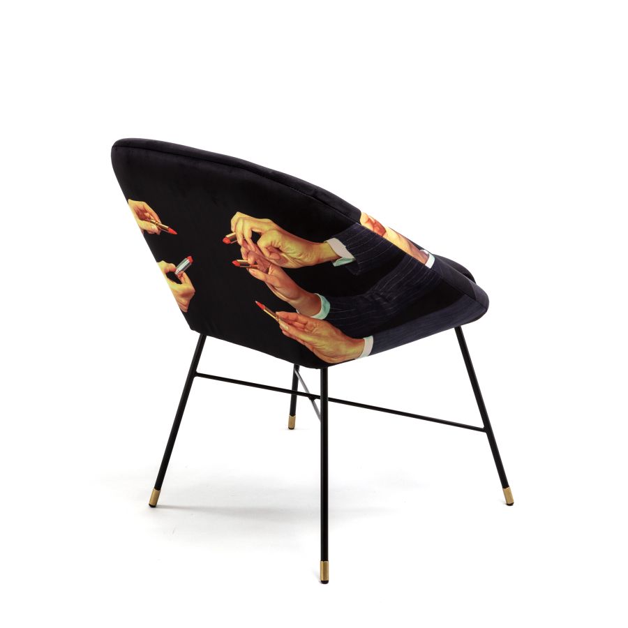 Seletti Padded Chair Lipsticks Black Vendita
