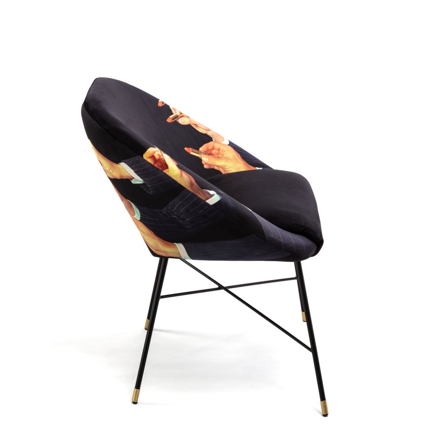 Seletti Padded Chair Lipsticks Black Vendita