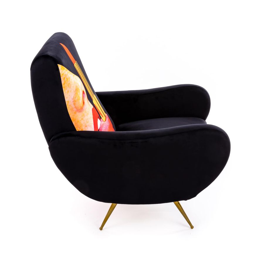 Seletti Armchair Tongue Black Promozione