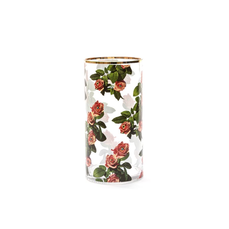 Seletti Glass Vase Roses Cylindrical medium Offerta temporanea